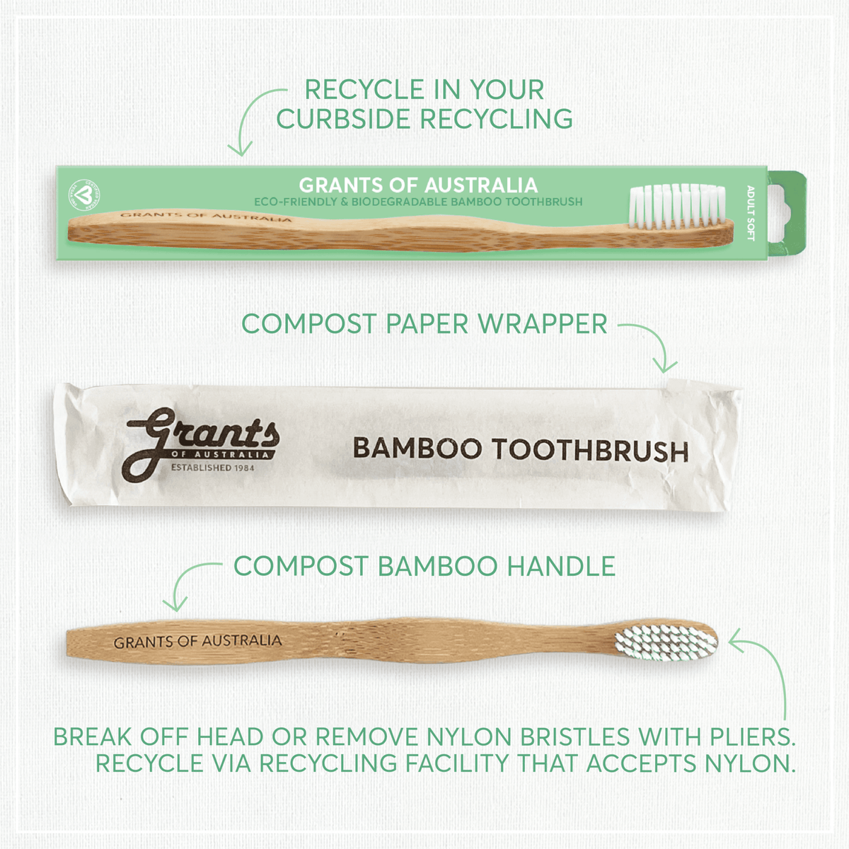 Adult Bamboo Toothbrush – Medium