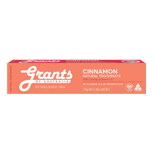 Cinnamon Natural Toothpaste – Fluoride Free – 110g