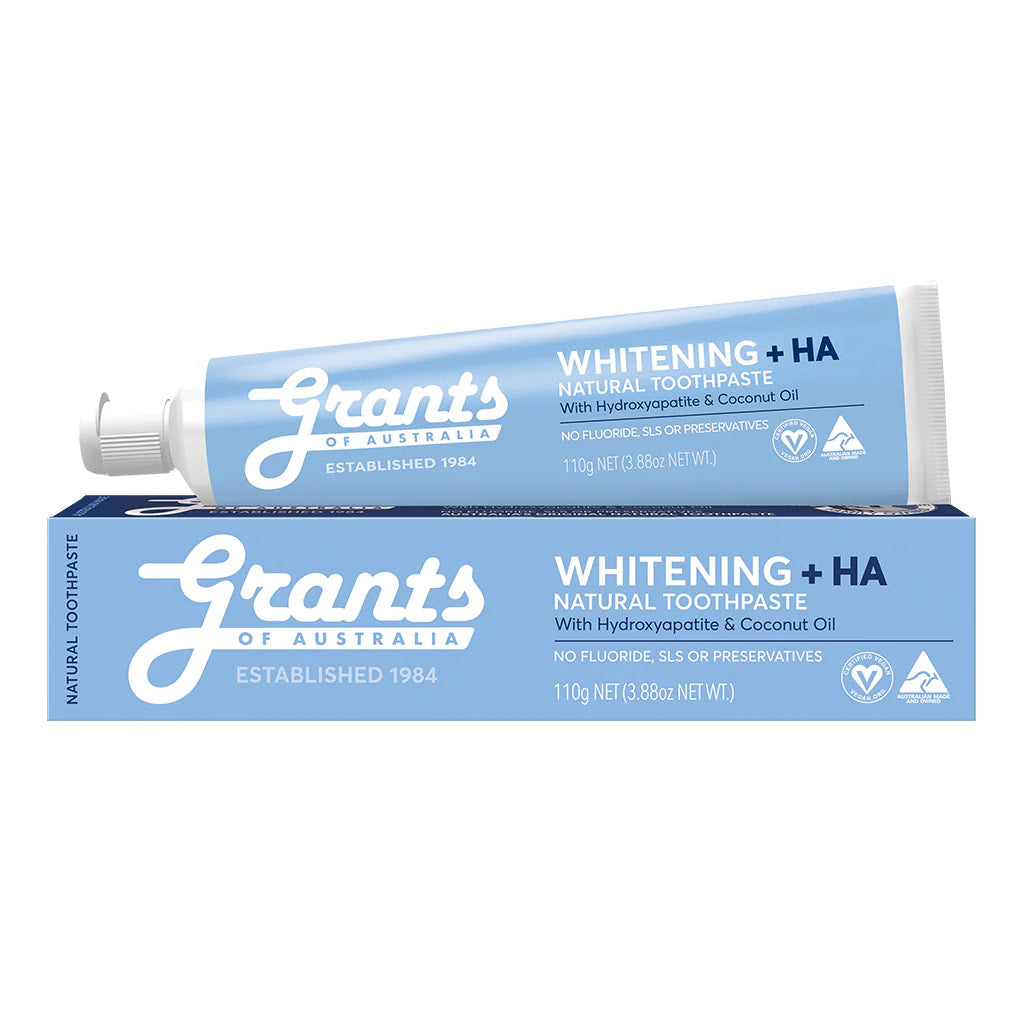 Whitening +HA Natural Toothpaste – Fluoride Free – 110g