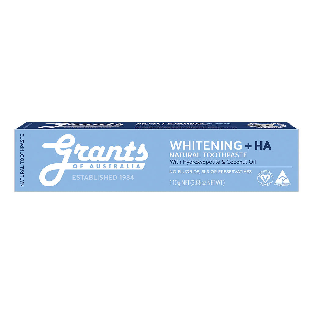 Whitening +HA Natural Toothpaste – Fluoride Free – 110g