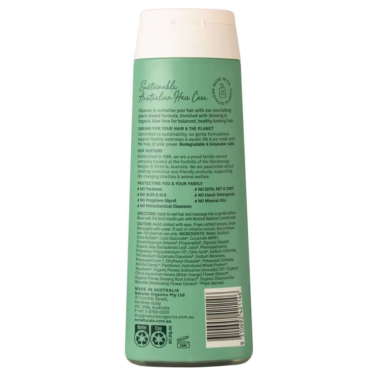 OC Naturals Normal Balance Shampoo 400ml