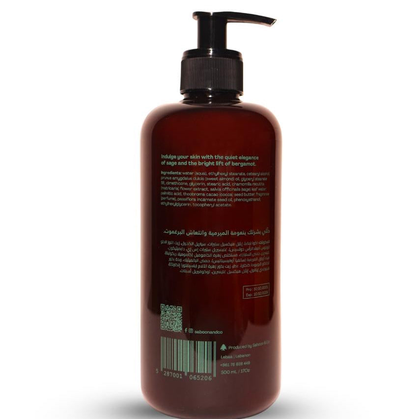 Hands & Body Lotion - Sage & Bergamot - 500ml